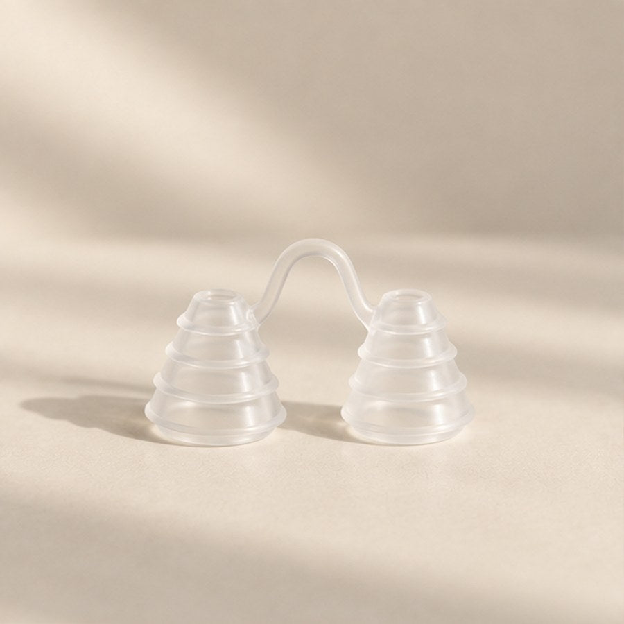 A pair of clear silicone nose vents