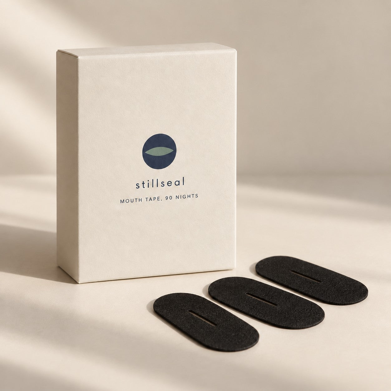 Stillseal box with three black tape strips
